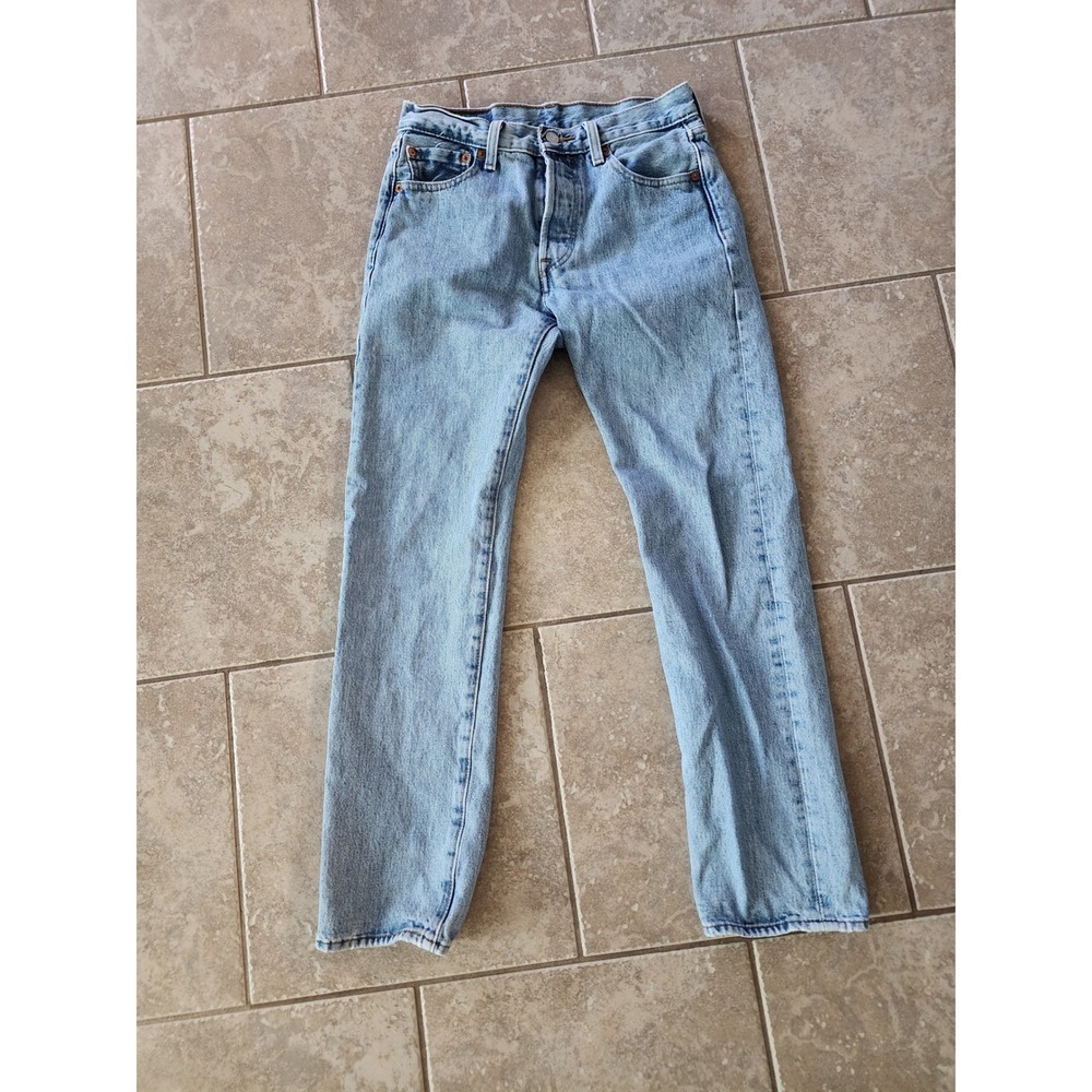 Levis 501 Original Fit Light Wash Straight Leg Button Fly Jeans W29 L30